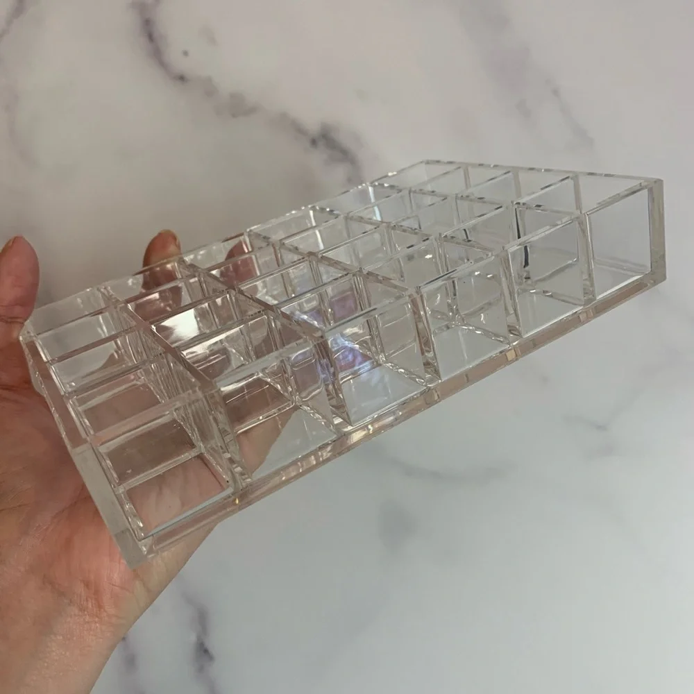 Clear Acrylic Lipstick Holder Makeup Organization Storage